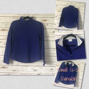 Danskin brand Blue Juniors Small Girl pullover with a zipper EUC